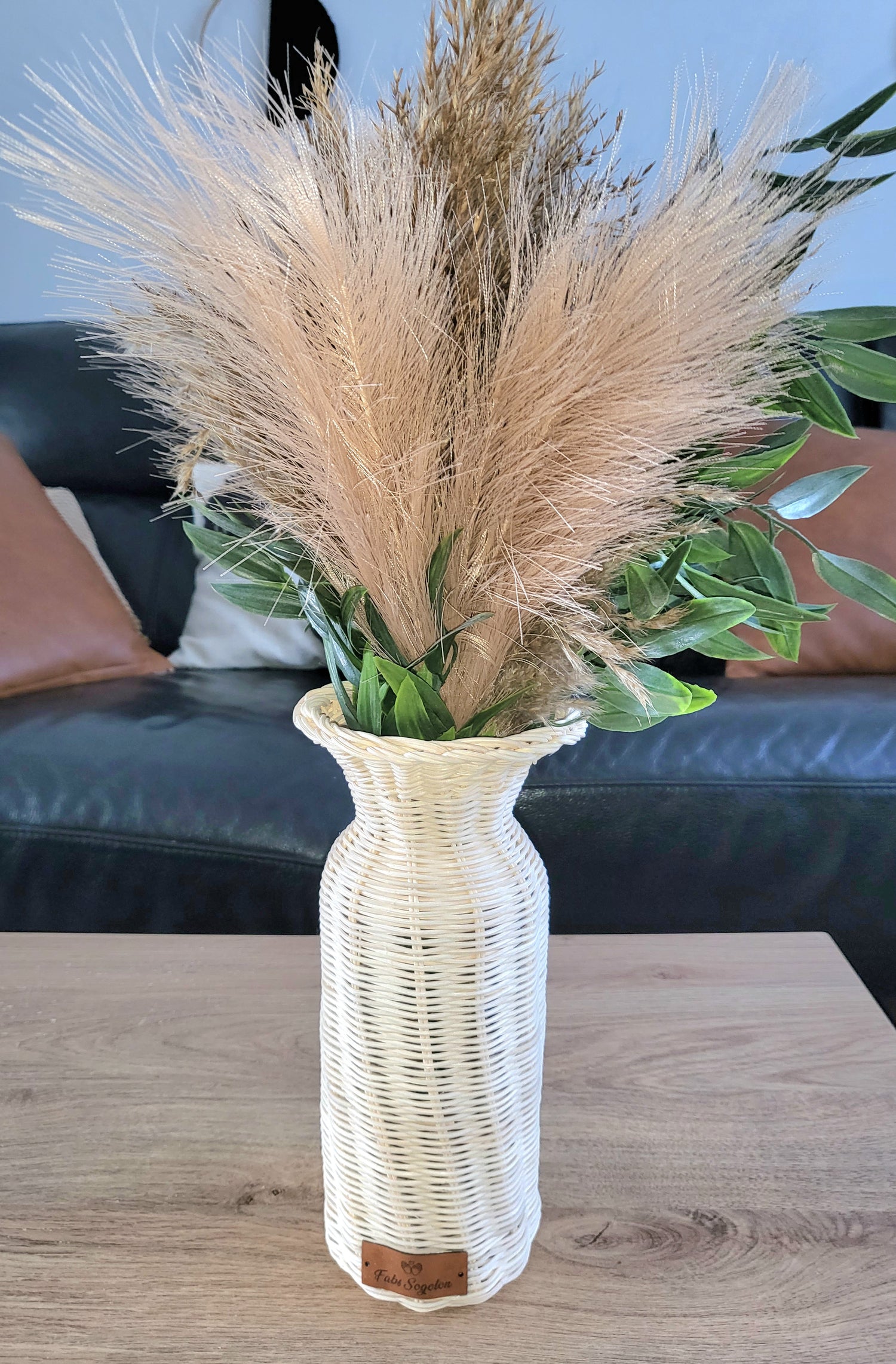 Natural Rattan Vase